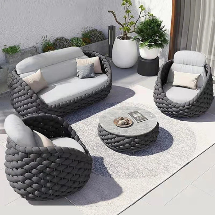 Outdoor Sofa Garden Combination Villa Balcony Garden Coffee Table Terrace Rattan Sun Room Rattan Woven Custom Furniture WKGF