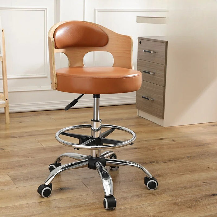 Swivel Conference Office Chair - Ergonomic Salon Comfy Living Room Office Chair - Computer Leather Chaise Bureau Furniture SR50OC