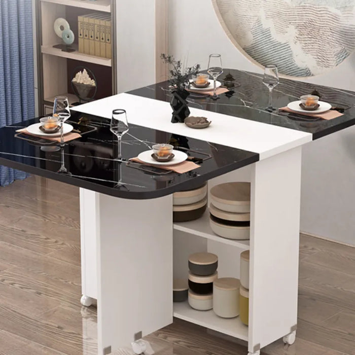 Oval Luxury Folding Dinning Tables Kitchen Chairs Mobile Balcony Dinning Tables Outdoor Set Modern Mesa Plegable Home Furniture