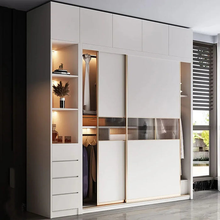 Simple Balcony Wardrobe Entry Wooden Filing Divider Simple Wardrobe Stores Scarf Clothes Aesthetic Guarda Roupa Hotel Furniture