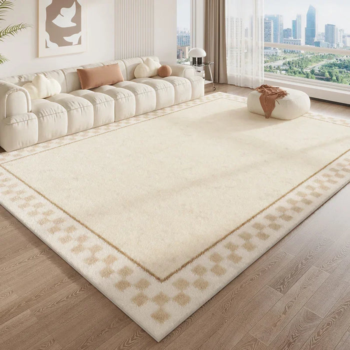 Japanese Style Living Room Decoration Plush Rug Light Luxury Rugs for Bedroom Thicken Non-slip Mat Home Cream Cloakroom Carpet