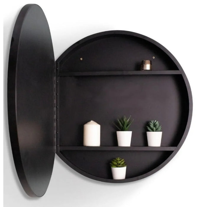 Shelf for Bathroom Organizer and Storage 24x24 Inch Black Bathroom Round Medicine Cabinet With Mirror Accessories Accessory Home