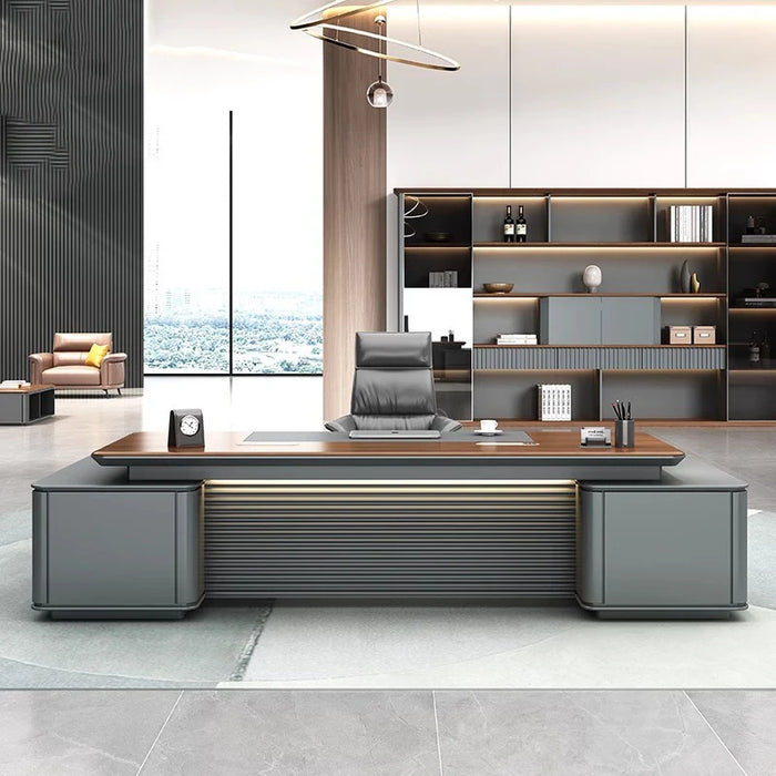 Corner Computer Desk Standing Drawers Filing Work Executive Office Desk Writing Modern Escritorios De Oficina Office Furniture