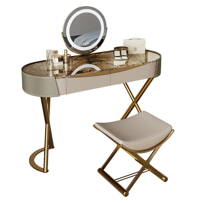 Luxury Nordic Vanity Tables Storage Cabinet Design Creative Vanity Tables Mirror Makeup Tavolo Trucco Bedroom Furniture WZ50VT