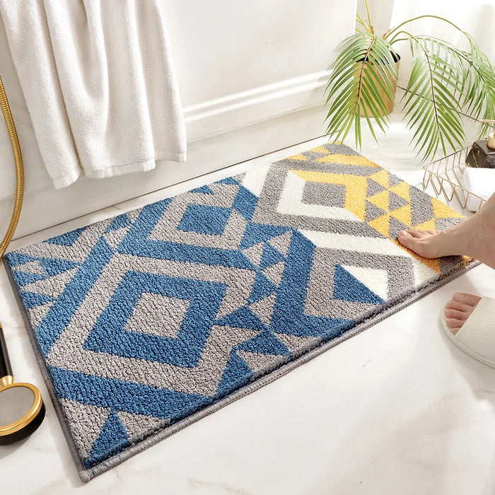 Simple Fresh Bathroom Door Absorbent Carpet