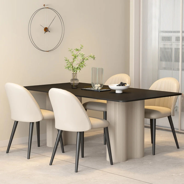 Italian Modern Dining Tables Simple Rock Plate Rectangular Eating High End Dining Tables Mesa Comedor Kitchen Furniture QF50DT