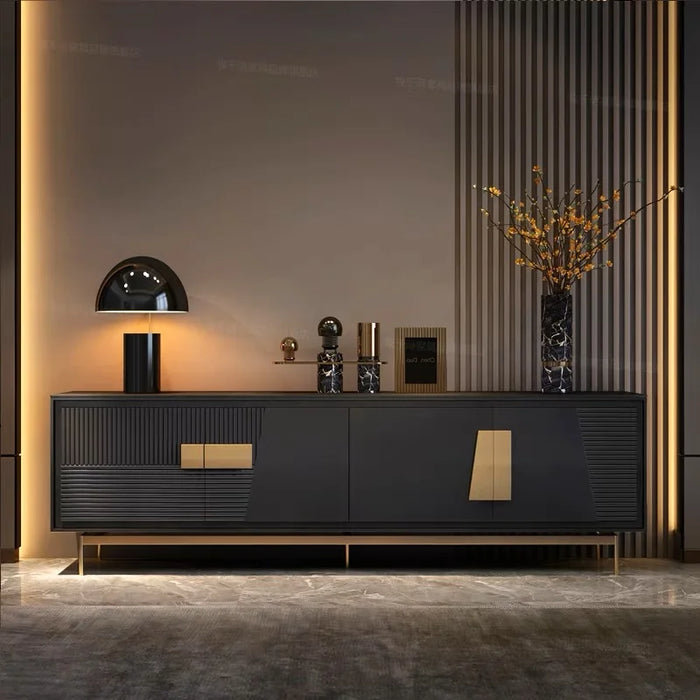 Italian Design Luxury Television Table Large Villa Living Room Furniture Fashion Floor Cabinet Minimalist White Chest Of Drawers