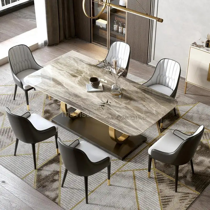 Italian Classic Design Fashion Popular Nordic Home Furniture Small Apartment Dining Table And Chairs Combination Household
