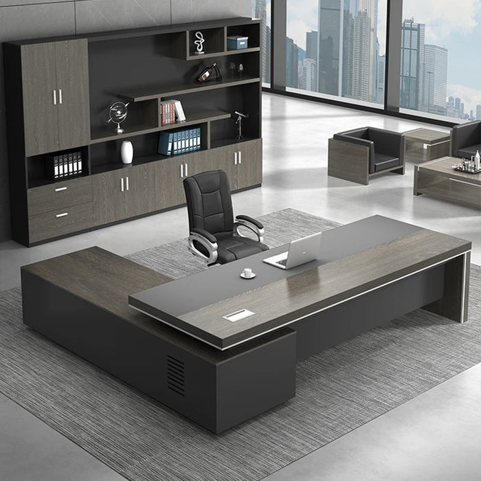 Boss Office Desk And Chair Combination Simple And Modern CEO Desk Manager Business Furniture Supervisor Desk Light Luxury