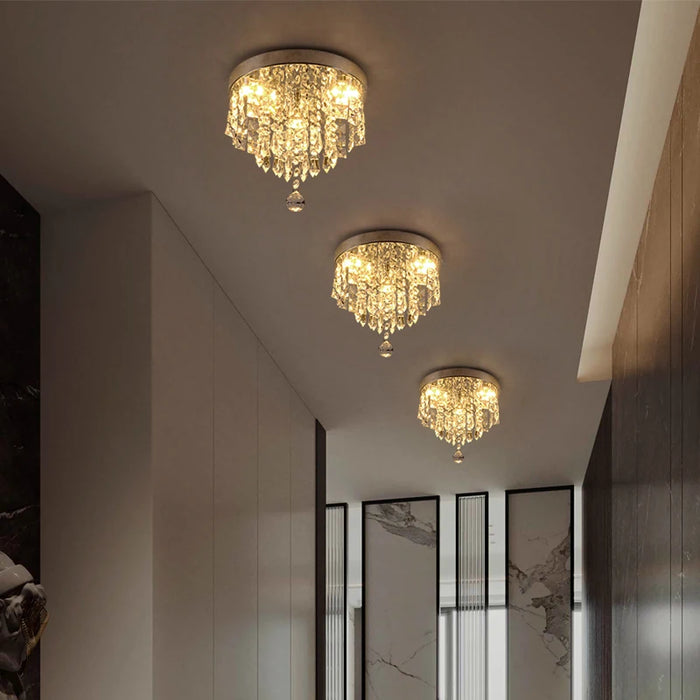 Crystal Ceiling Lamp Modern K9 Dinning Table Ceiling Chandelier Living Room Indoor Decora Lustres Lighting Fixtures Home Decor