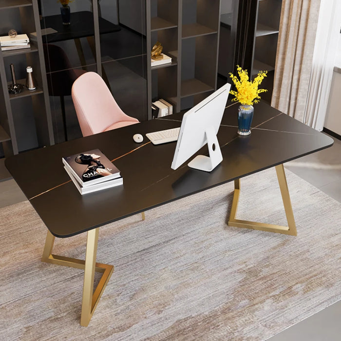Italian Slate Office Desk Write Workbench Simplicity Luxury Office Desk Home Reception Executive Escritorio Furniture QF50OD