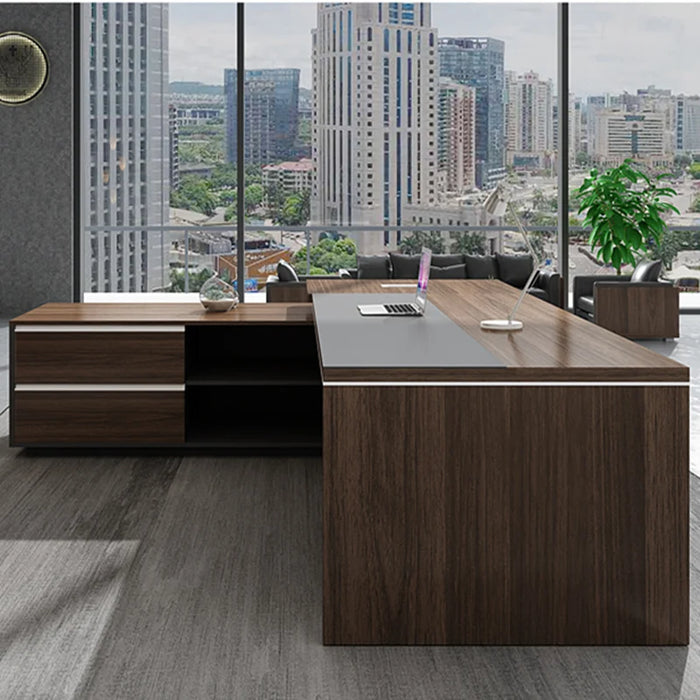 Bookshelf L Shaped Office Desk Storage Drawers Drawers Executive Computer Desks European European Mesa Escritorio Furnitures