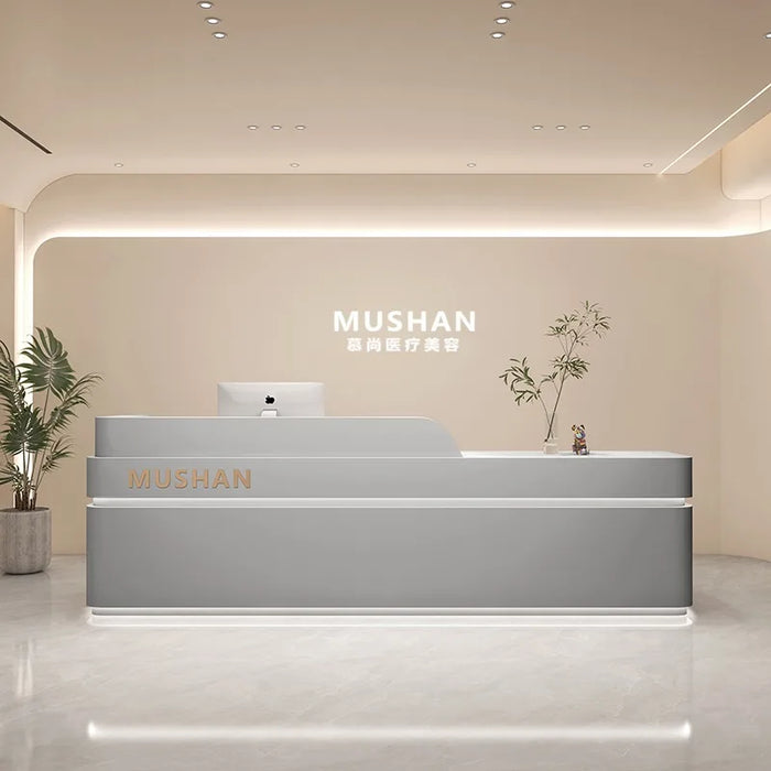 Customized Beauty Reception Desk Salon Cash Register Bar Reception Deskcounter Art Front Recepcion Mostrador Salon Furniture