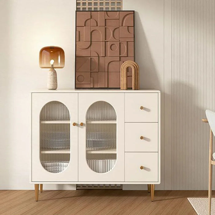 Shelves Wood Sideboard White Storage Accent Drawers Dining Dish Corner Console Sideboard Apartment Mobile Cucina Furniture HDH
