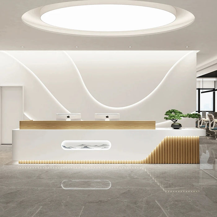 Simple Cashier Counter Desk Modern Luxury Shop Coffee Shop Counters Checkout Light Luxury Mostrador Recepcion Furniture Bar