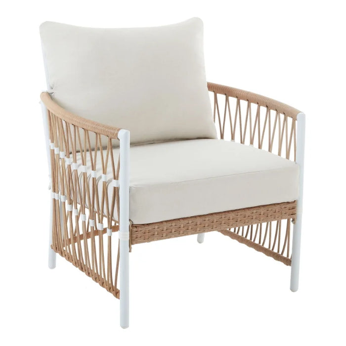Better Homes & Gardens Lilah 2-Pack Outdoor Wicker Lounge Chair, White