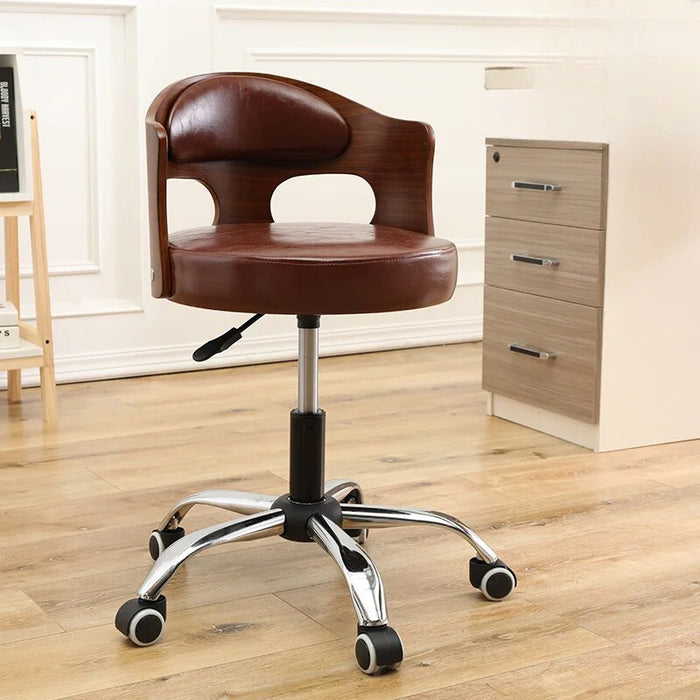 Swivel Conference Office Chair - Ergonomic Salon Comfy Living Room Office Chair - Computer Leather Chaise Bureau Furniture SR50OC