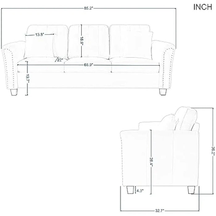 Couch Sofas for the Living Room Sofa Set Furniture Grey Lazy Sofa Chair Small Comfy 3 Seaters Sofá Accent Couch for Living Room