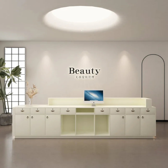 Counter Reception Desk Salon Vanity Rostrum Luxury Service Desk Coffee Checkout Podiums Scrivania Per Cameretta Wood Furniture