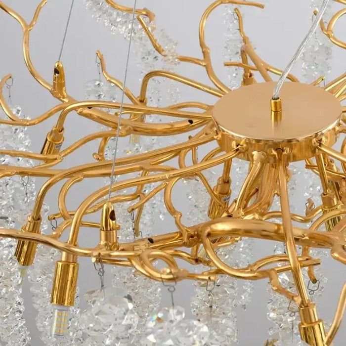Italian High-end Crystal Chandelier Villa Living Room Bedroom Dining Room Model Room Exhibition Hall Branch Shaped Chandelier