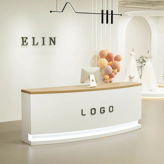 Counter Restaurant Reception Desk Lectern Podium Supermarket Modern Reception Desk Luxury Check Out Schreibtisch Store Furniture