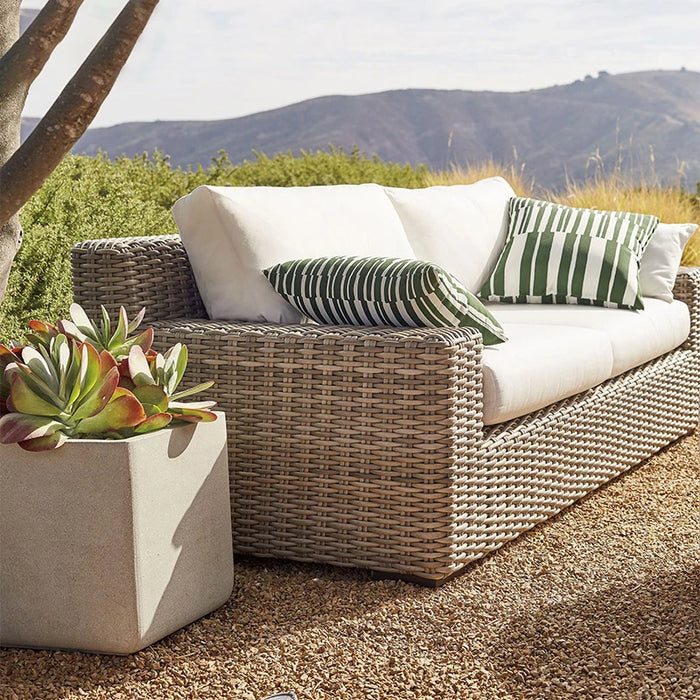 Outdoor sofa courtyard terrace villa leisure waterproof sunscreen rattan woven aluminum alloy furniture combination