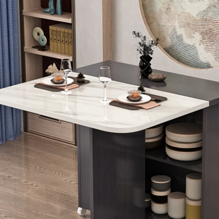 Oval Luxury Folding Dinning Tables Kitchen Chairs Mobile Balcony Dinning Tables Outdoor Set Modern Mesa Plegable Home Furniture