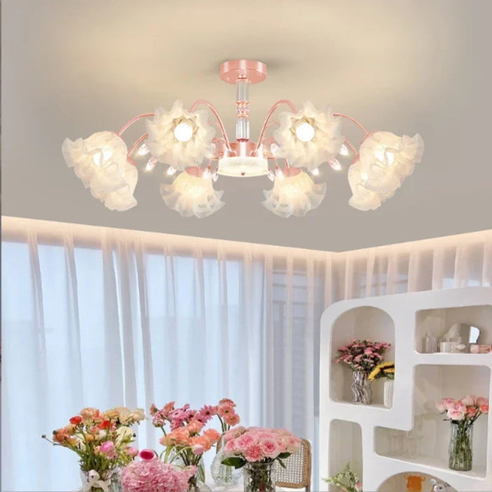 Originality Flower Ceiling Lamp for Living Room Chandelier Modern Bedroom Restaurant New Simplicity Indoor Decorate Luminaires