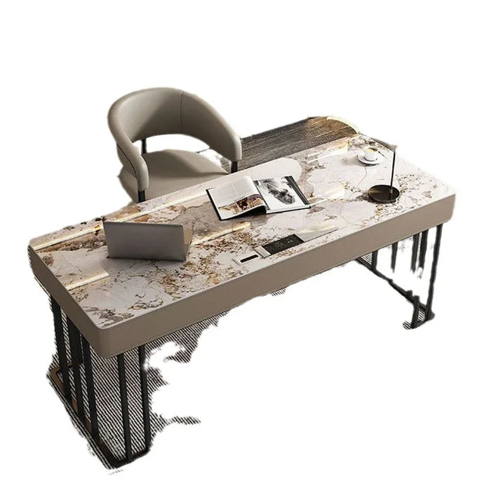 Italian Light Luxury Office Desk Slate Bedroom Household Computer Cosmetology Office Desk Bureau Meuble Working Equipment QF50OD