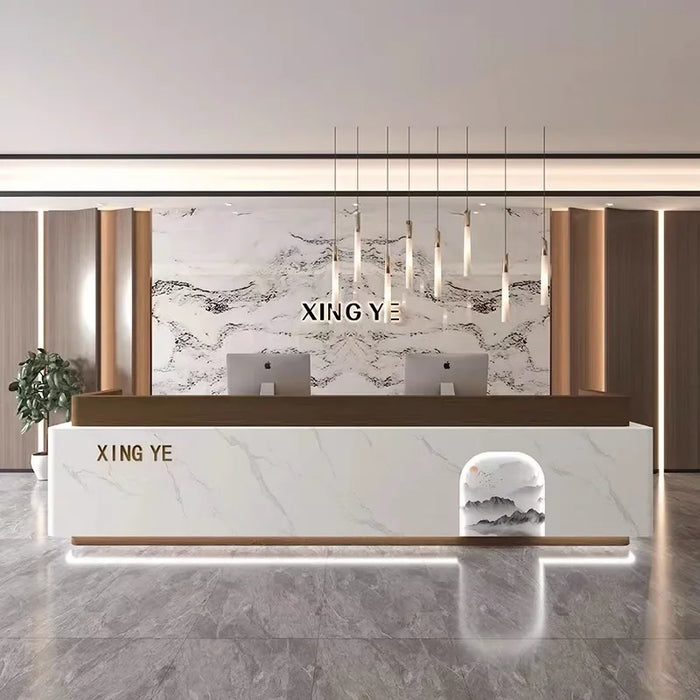 Counter Bar Shop Reception Desk Beauty Salon Stand Conference Luxury Reception Desk Modern Information Recepcja Store Furniture