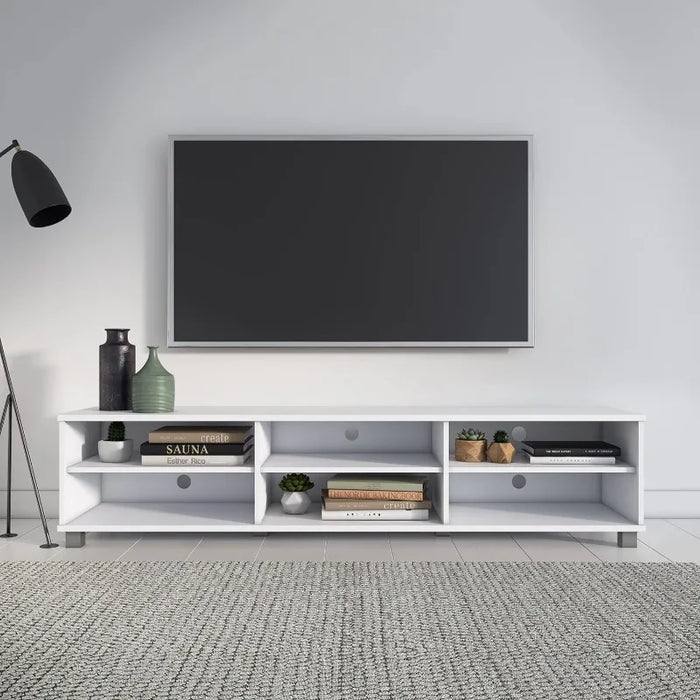 CorLiving Modern Brown Wood Grain TV Stand for TVs Up To 85",  Tv Stand Living Room Furniture Cabinet