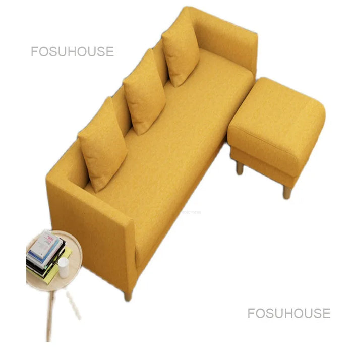 Simple Modern Living Room Sofas Single Sofa Chair Living Room Furniture Small Sofa Family Bedroom Cloth Lounge Lazy Sofa Home