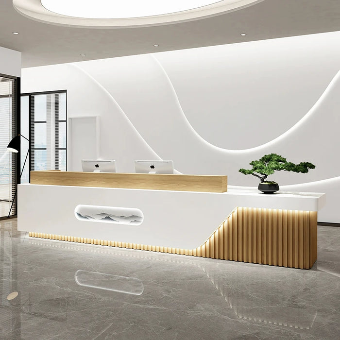 Simple Cashier Counter Desk Modern Luxury Shop Coffee Shop Counters Checkout Light Luxury Mostrador Recepcion Furniture Bar
