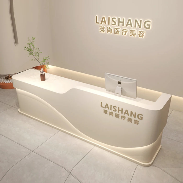 Service Console Reception Desk Standing Office Counter Cashiers Reception Desk Executive Scrivania Reseption Luxury Furniture