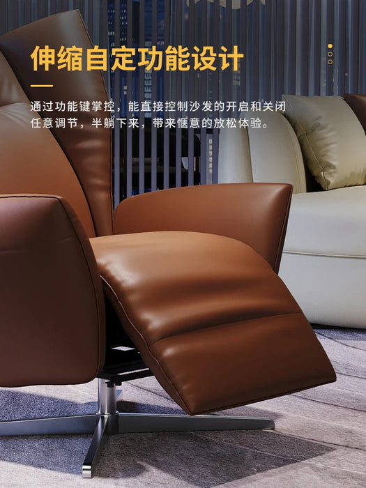 Single person sofa recliner modern study home multi-functional single leisure Italian luxury leather office chair