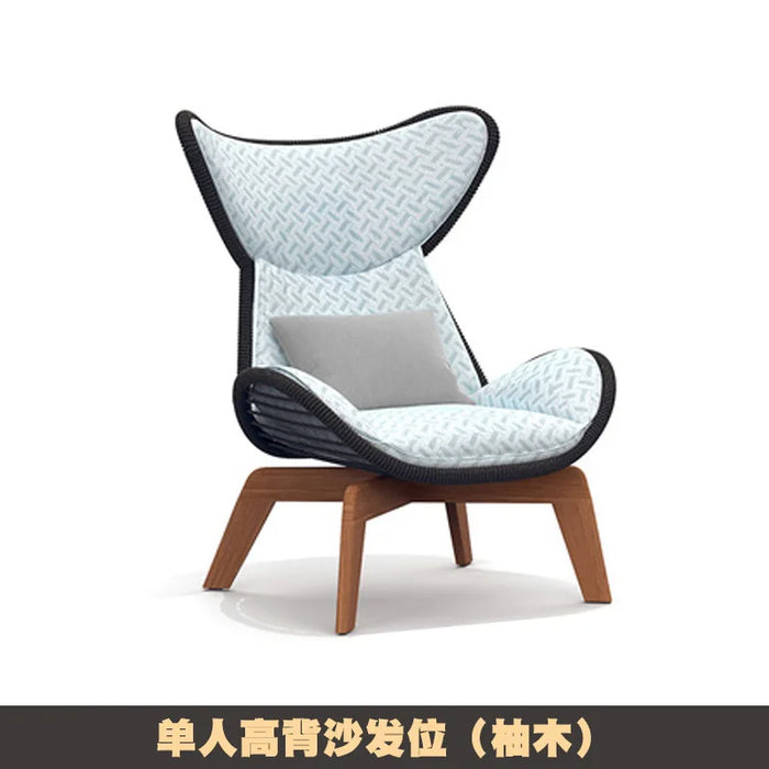 Outdoor sofa courtyard rattan chair leisure combination villa garden balcony single rocking chair furniture
