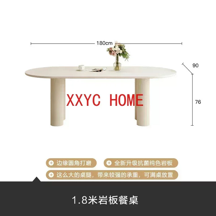 Oval Design Dining Tables Living Room Nordic Party Marble Modern Dining Tables Kitchen Luxury Mesa Comedor Home Furniture SR50DT