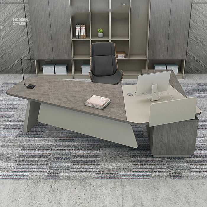 Customized Boss Office Desk President Fashionable Boss Table And Chair Furniture Complete Set Of Bookcases Minimalist Modern