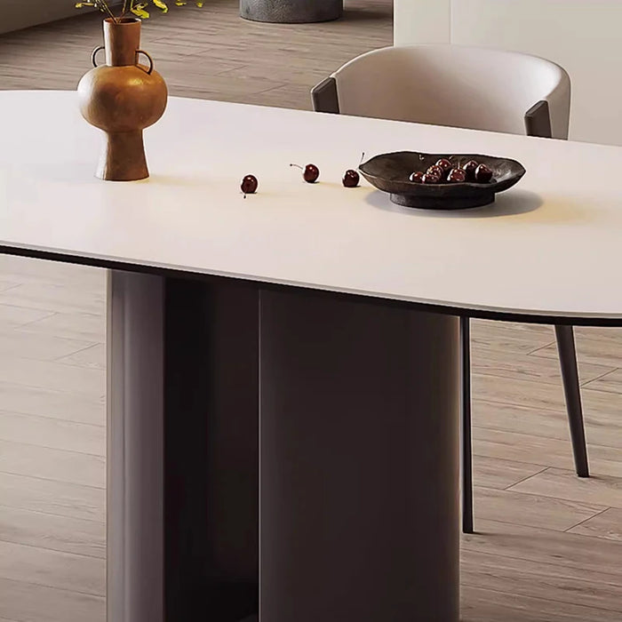 Oval Small Apartmen Dining Table White Restaurant Modern Nordic Coffee Tables Center Entryway Mesas De Comedor Kitchen Furniture