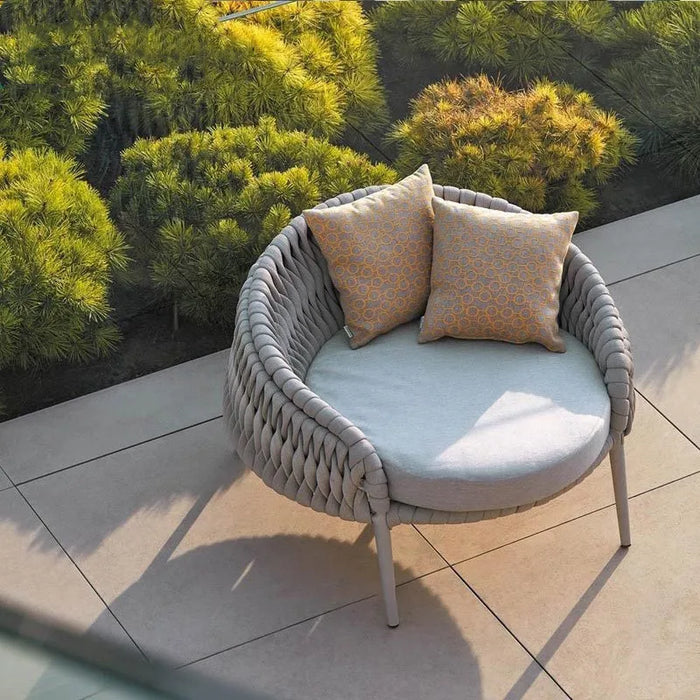 Outdoor Rattan Sofa Combination Villa Courtyard Living Room Hotel Modern Coffee Table Rattan Outdoor Furniture