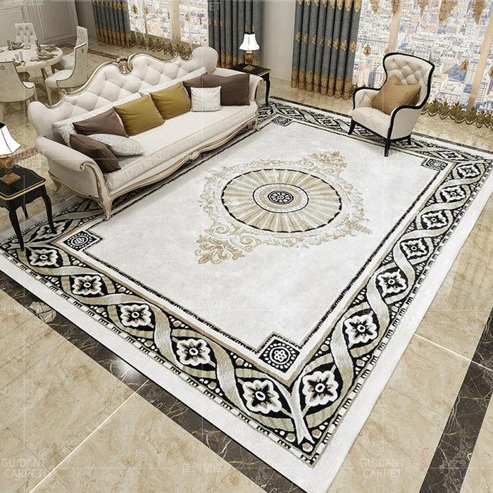 Customize Wool Carpet Luxury Europe Rugs and Carpet for Living Room Handmade Wool Thick Area Rug for Bedroom Study Floor Mat
