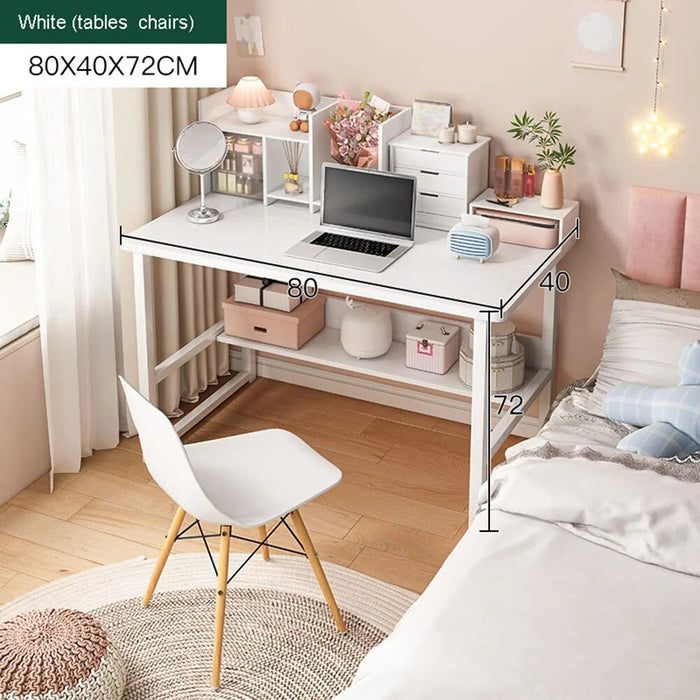 MinimalismBedroom Desk Table With Bold Steel Frame Board For A Computer Living Room Learning Household Office Modern Furniture