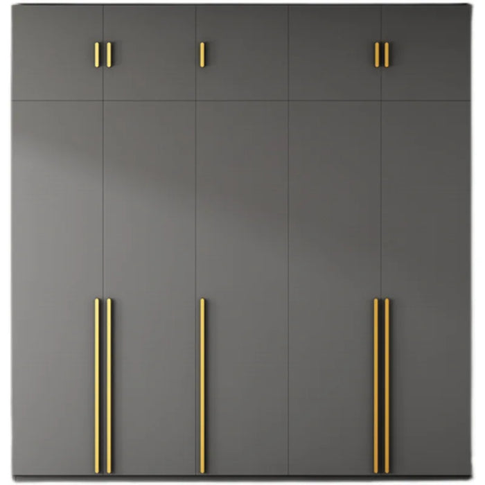 Simple modern wardrobe solid wood multilayer board household bedroom large combination cabinet rental room solid wood wardrobe