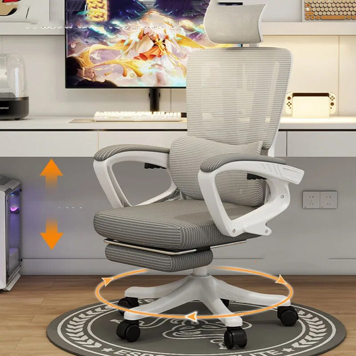 Study Office Chair Salon Stools Acrylic Desk Mesh White Gaming Chair Swivel Luxury Sillas De Escritorio Theater Furniture