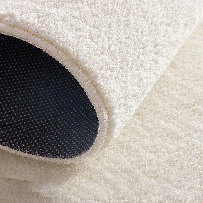 Cream Style Carpets for Living Room Fluffy Soft Bedroom Decor Round Carpet Minimalist Bedside Plush Rug Large Area Thicken Mat