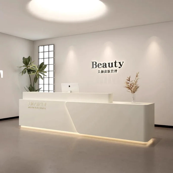 Counter Reception Desk Salon Vanity Rostrum Luxury Service Desk Coffee Checkout Podiums Scrivania Per Cameretta Wood Furniture