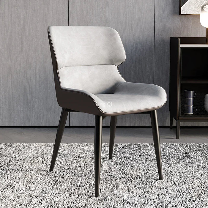 Orange Modern Luxury Dining Chairs Metal Bedroom Garden Nail Leather Chair Desk Balcony Sillas De Comedor Living Room Furniture