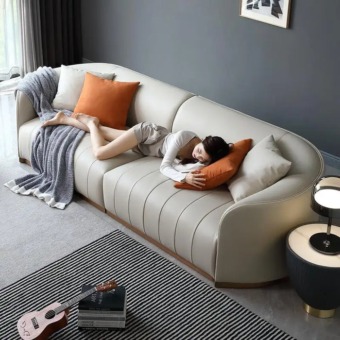 Italian Design Couch Thick Armrests Soft Cushion Home Furniture Living Room Furniture Light Luxury Designer Sofa