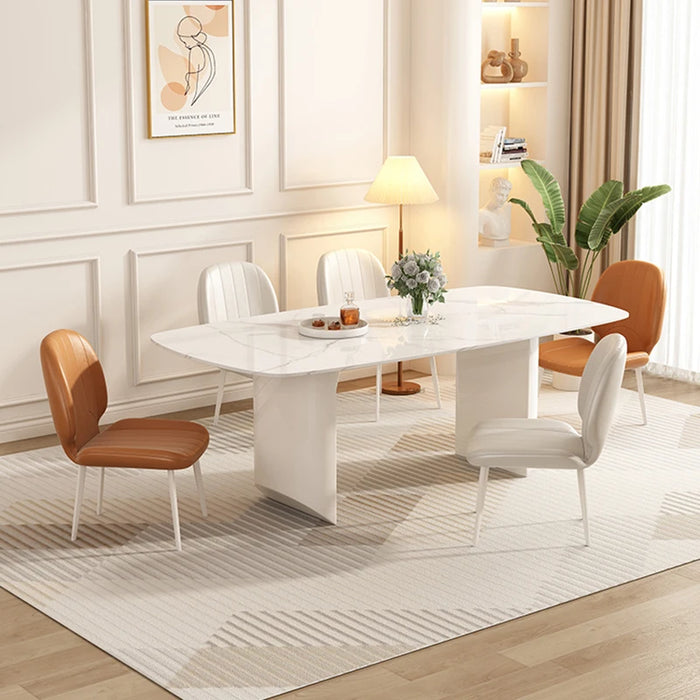 Tendable White Dining Table Newclassic Kitchen Center Luxury Dining Table Modern Restaurant Mesas De Comedor Kitchen Furniture