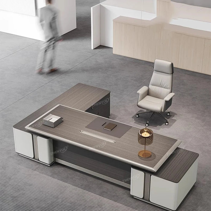 Corner Drawers Office Desks Executive Reception Luxury Modern Desks Storage Desktop Work bureau meuble Office Furniture WJ25XP